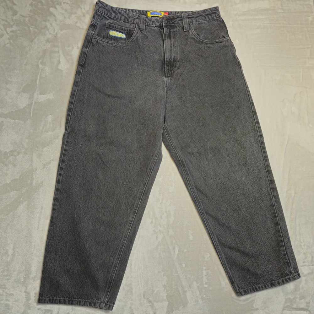 Empyre Black Jeans Mens Size 32 Baggy Skater Wide Leg Y2K Denim Pants